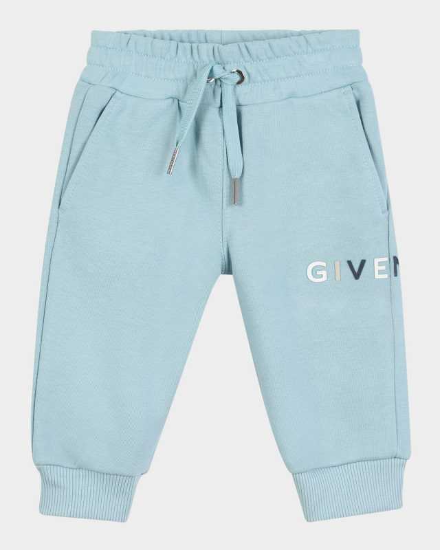 Boy's Drawstring Logo Joggers, Size 6M-